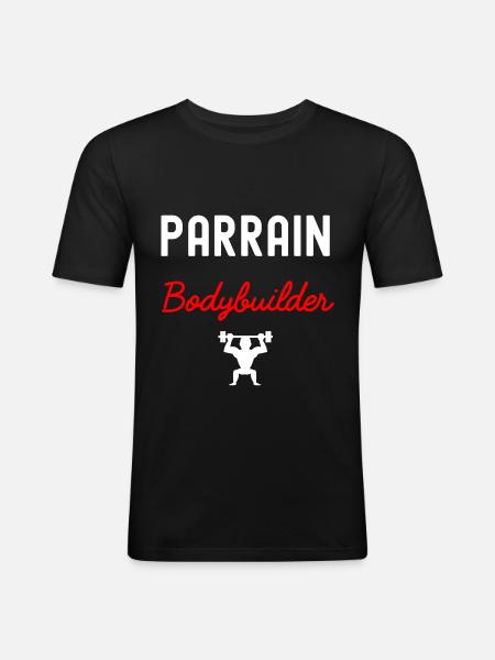 parrain BODYBUILDER - T-shirt près du corps Homme - noir