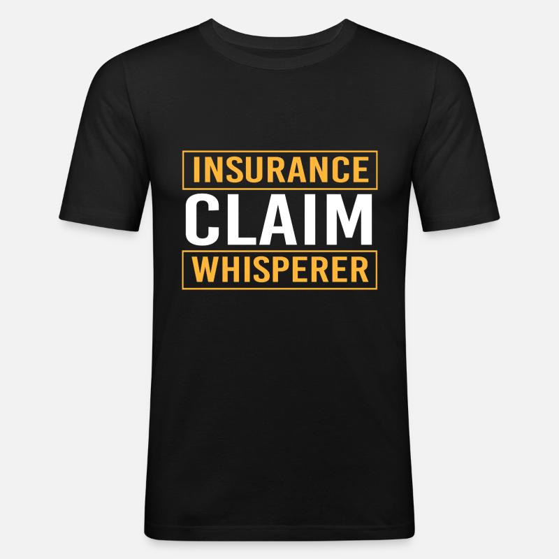 Versicherung Versicherungsagent - Männer Slim Fit T-Shirt - Schwarz