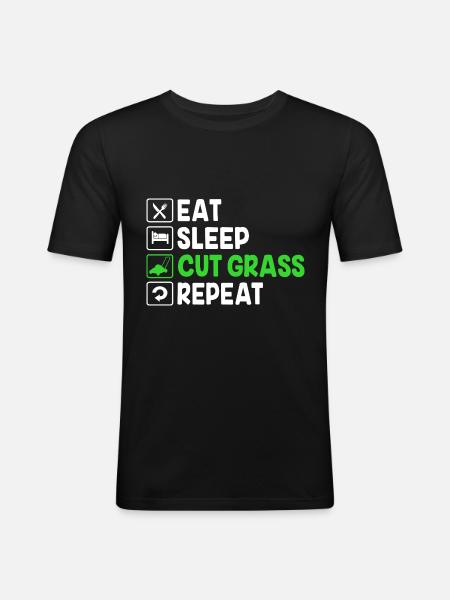 Lawn (meadow) Lawn mower - Men's Slim Fit T-Shirt - black