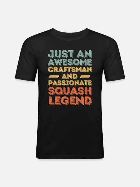 Artisan Squash retro - Men's Slim Fit T-Shirt - black