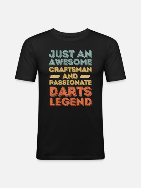 Craftsman Dart retro - Men's Slim Fit T-Shirt - black