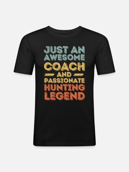 Trainer Hunting retro - Men's Slim Fit T-Shirt - black