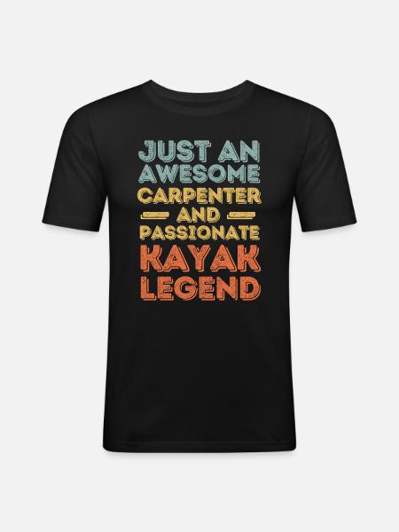 Zimmermann Kayak retro - Men's Slim Fit T-Shirt - black
