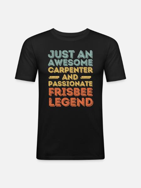 Zimmermann Frisbee retro - Men's Slim Fit T-Shirt - black