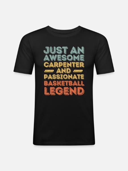 Zimmermann Basketball retro - Men's Slim Fit T-Shirt - black
