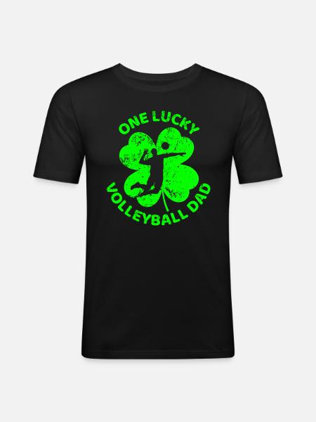 Volleyball Trèfle de la Saint-Patrick - T-shirt près du corps Homme - noir