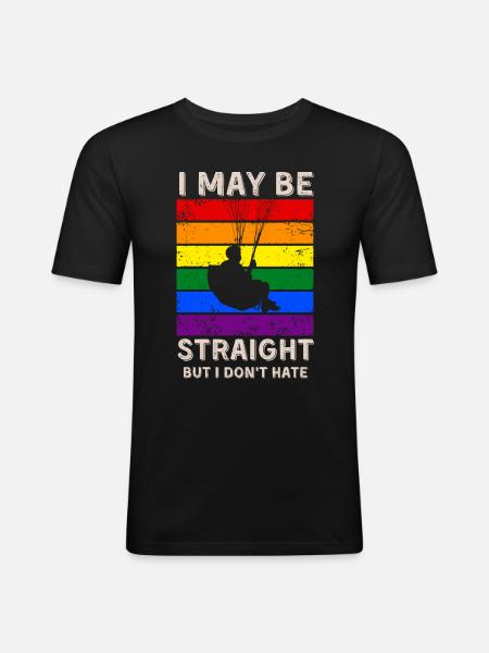 Paragliding LGBT Rights - Men's Slim Fit T-Shirt - black