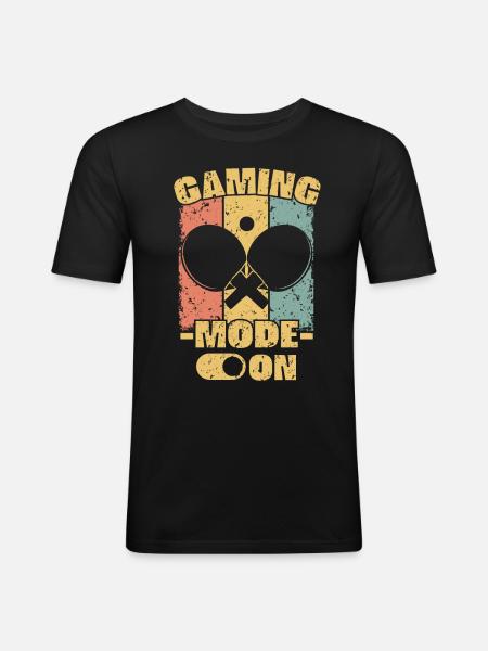 Table-tennis retro - Men's Slim Fit T-Shirt - black