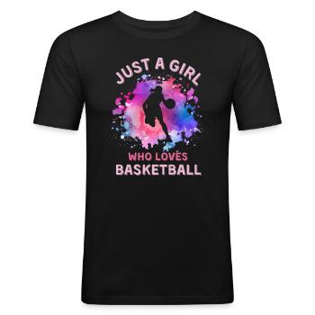 Basketball féminin - T-shirt près du corps Homme - noir - Devant - Nik (191cm)