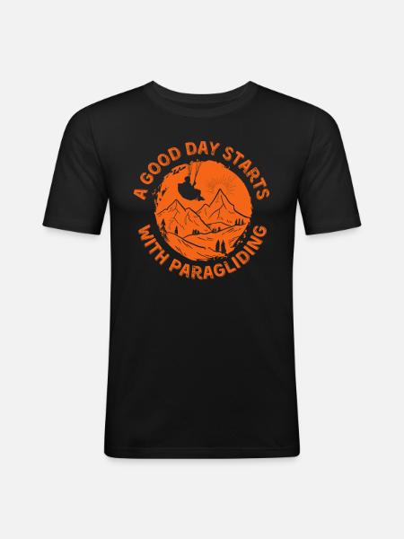 Paragliding - Men's Slim Fit T-Shirt - black