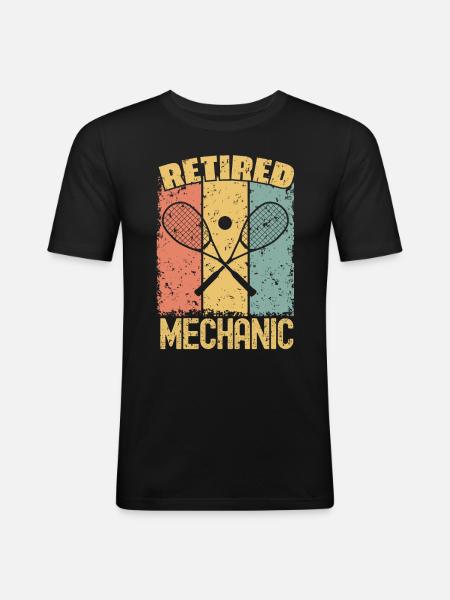 Squash retired mechanic - Men's Slim Fit T-Shirt - black