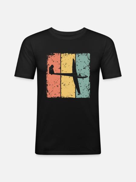 Gliding retro - Men's Slim Fit T-Shirt - black