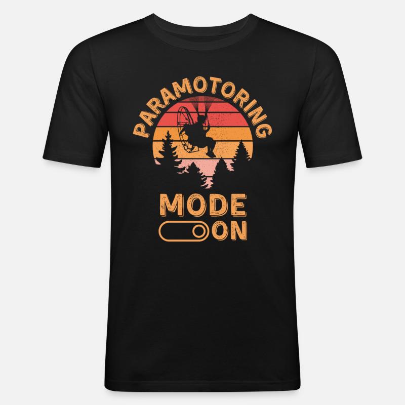 Mode paramoteur activé - T-shirt près du corps Homme - noir