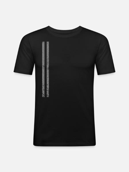 Stripe Grey - Men's Slim Fit T-Shirt - black