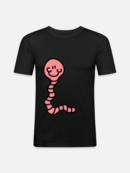 Worm - T-shirt près du corps Homme - noir