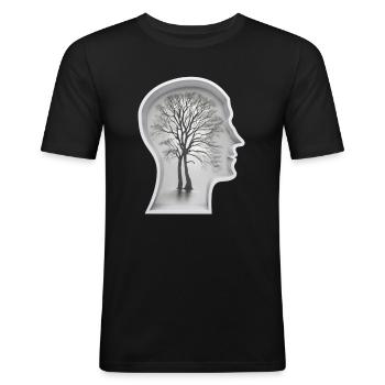 InHead - Men's Slim Fit T-Shirt - black - Front - Nik (191cm)