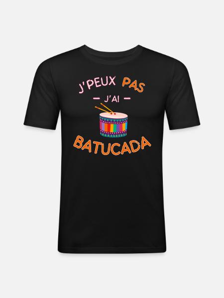 I can't I have Batucada - Men's Slim Fit T-Shirt - black