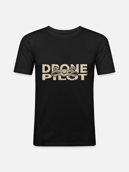 Drone Drone Drone Quadcopter Birthday - Men's Slim Fit T-Shirt - black