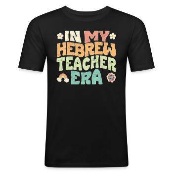 in my hebrew teacher era - Men's Slim Fit T-Shirt - black - Front - Nik (191cm)