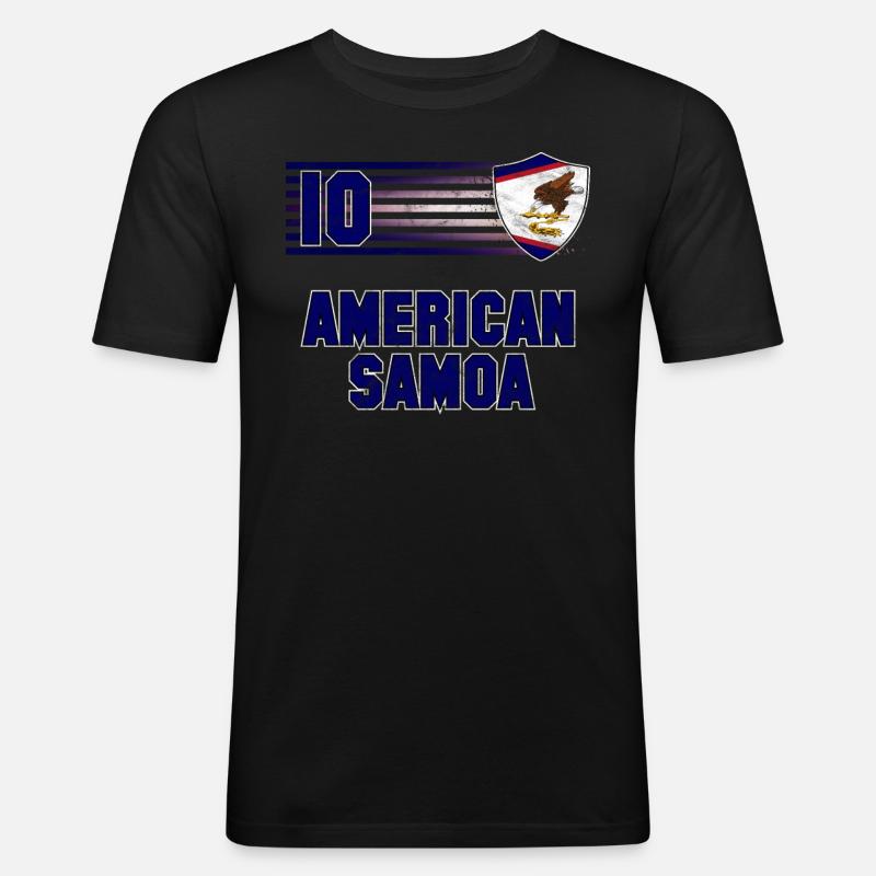 Amerikanisch-Samoa - Männer Slim Fit T-Shirt - Schwarz