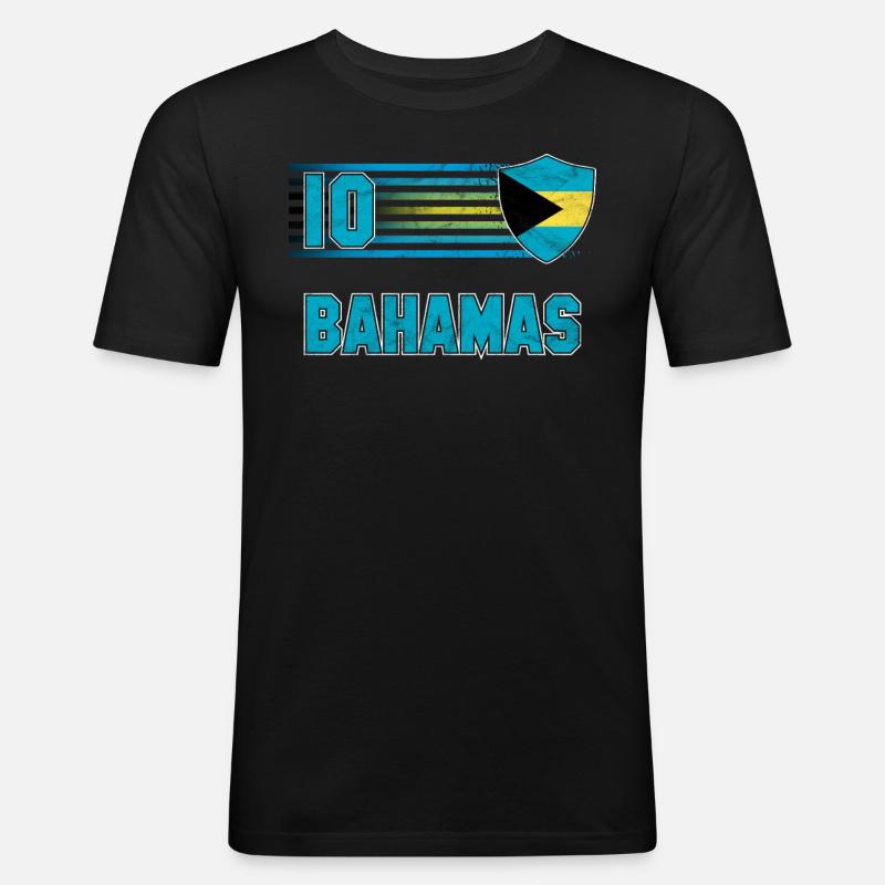 Bahamas - Männer Slim Fit T-Shirt - Schwarz