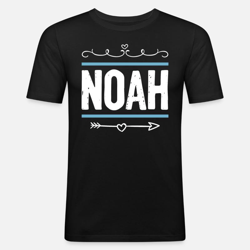 Noah - Männer Slim Fit T-Shirt - Schwarz