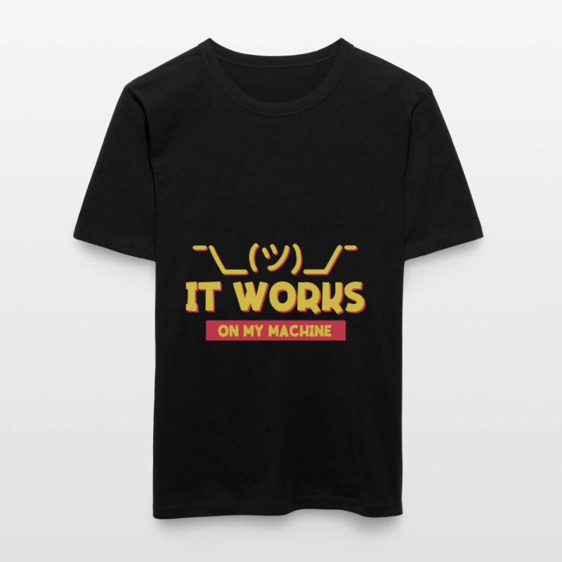 Assistance informatique et programmeur blague pour coder T-shirt près du corps Homme