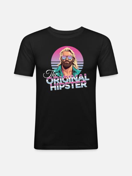 The original Hipster - T-shirt près du corps Homme - noir