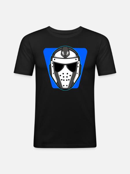 Ice Hockey Mask - Men's Slim Fit T-Shirt - black