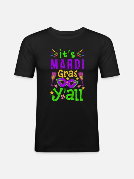 Mardi Gras - Men's Slim Fit T-Shirt - black