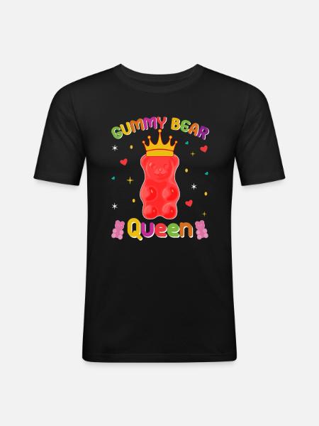 Gümmibär Queen of Sweets - Men's Slim Fit T-Shirt - black