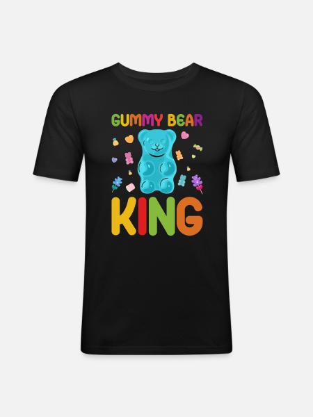 Gümmibär King of Sweets - Men's Slim Fit T-Shirt - black