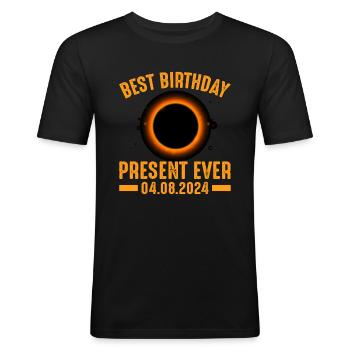 Sonnenfinsternis - Erforsche die Dunkelheit - Männer Slim Fit T-Shirt - Schwarz - Vorne - Nik (191cm)