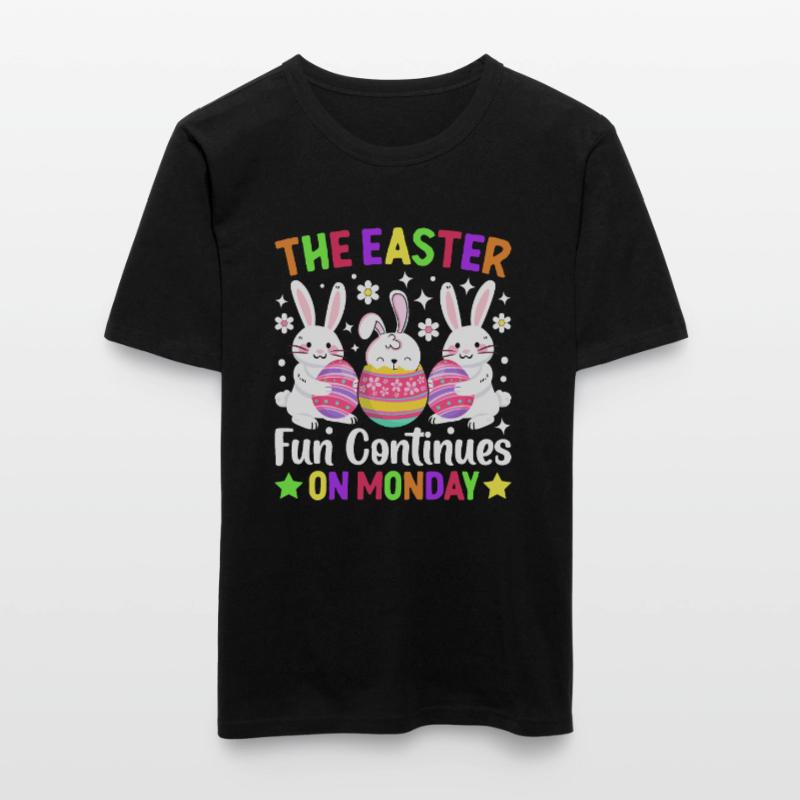 The fun continues Easter Monday Easter time Easter Men's Slim Fit T-Shirt