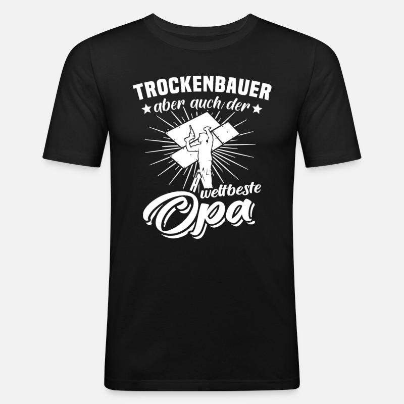 Trockenbauer - Männer Slim Fit T-Shirt - Schwarz