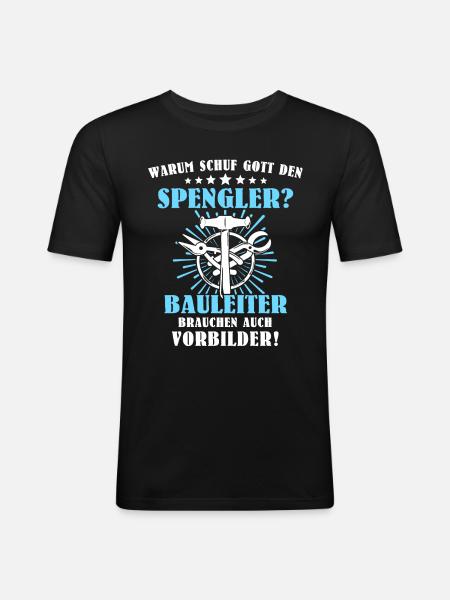 Spengler Bauspengler - Männer Slim Fit T-Shirt - Schwarz