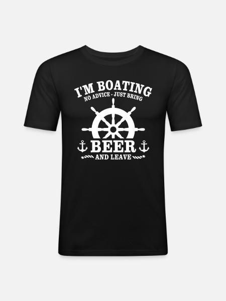 Capitaine Beer - T-shirt près du corps Homme - noir