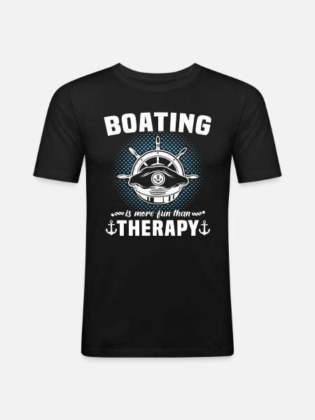 Captain Therapy Boat - Men's Slim Fit T-Shirt - black