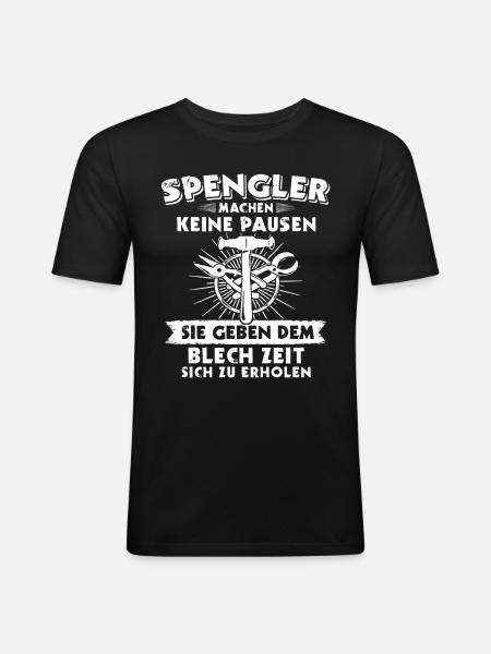 Spengler Spengeln Karosseriespengler - Männer Slim Fit T-Shirt - Schwarz