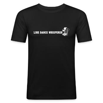 Line Dancing Whisperer - Men's Slim Fit T-Shirt - black - Front - Nik (191cm)