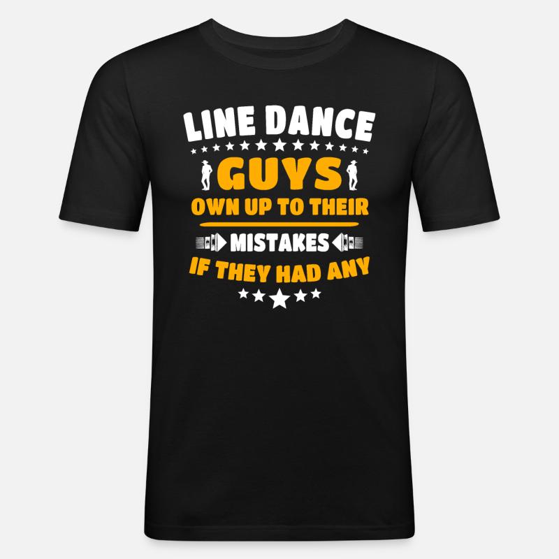 Line Dance Line Dancing - Men's Slim Fit T-Shirt - black