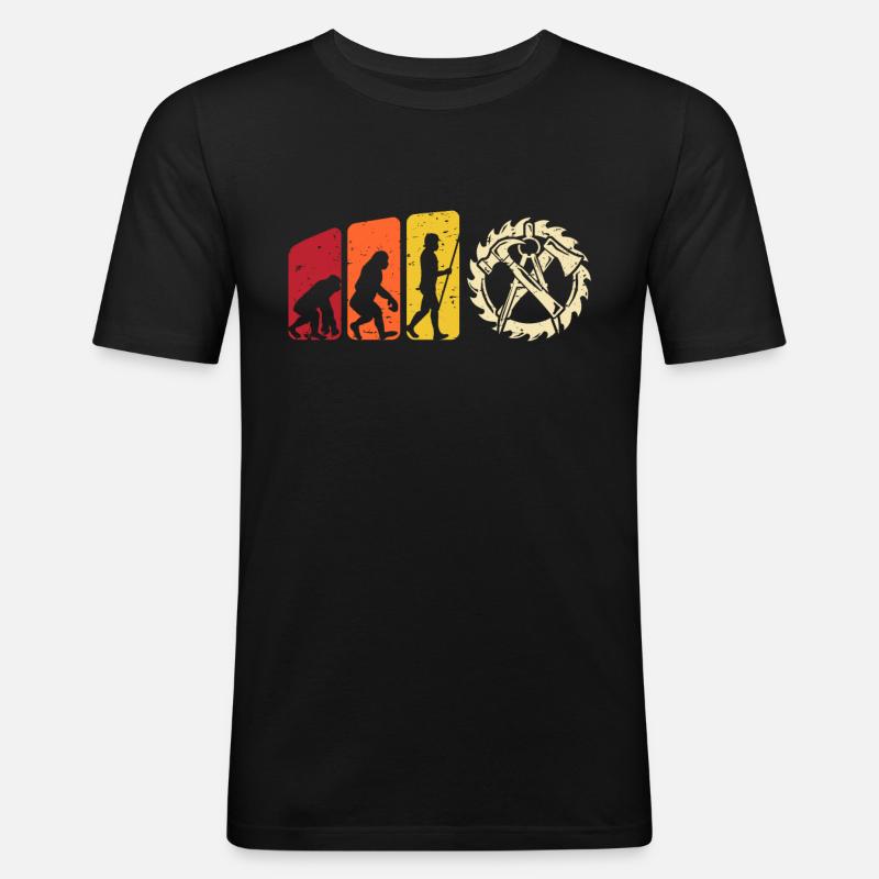Charpentier Zimmermann Evolution - T-shirt près du corps Homme - noir