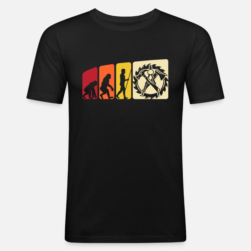 Charpentier Zimmermann Evolution - T-shirt près du corps Homme - noir