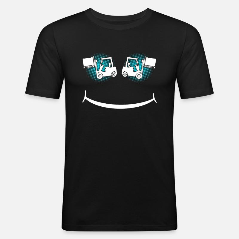 Staplerfahrer Gabelstapler Stapler - Männer Slim Fit T-Shirt - Schwarz