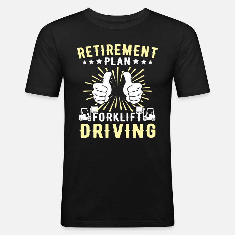 Staplerfahrer Gabelstapler Stapler - Männer Slim Fit T-Shirt - Schwarz
