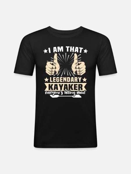 Kayaking Kayak - Men's Slim Fit T-Shirt - black