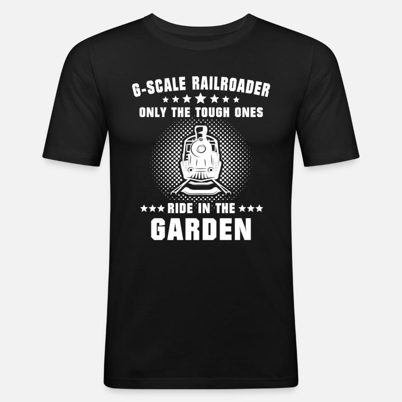 Gartenbahn Modellbahn Spur G - Männer Slim Fit T-Shirt - Schwarz