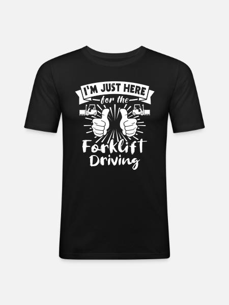 Forklift driver Forklift - Men's Slim Fit T-Shirt - black