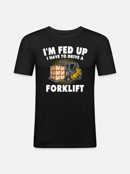 Forklift Forklift Driver - Men's Slim Fit T-Shirt - black