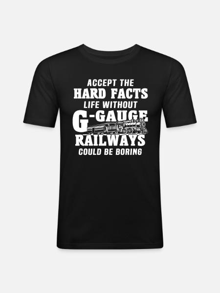 Spur G Modelleisenbahn Gartenbahn - Männer Slim Fit T-Shirt - Schwarz